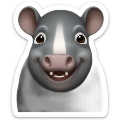 tapir thumbs wink sticker