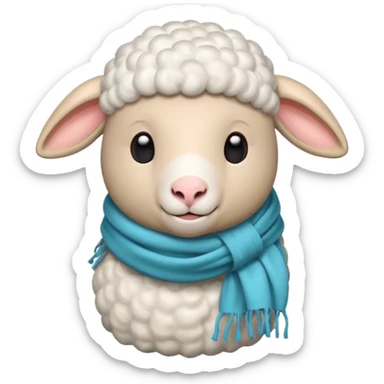 sheep with scarf sticker