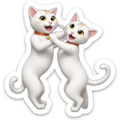 Couple of cats dancing tango sticker