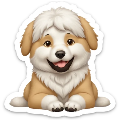 Great Pyrenees Belly Rub Emoji sticker