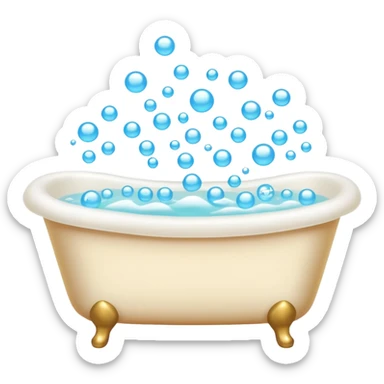 bubble bath sticker