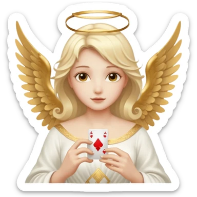 Angels and playing card sticker