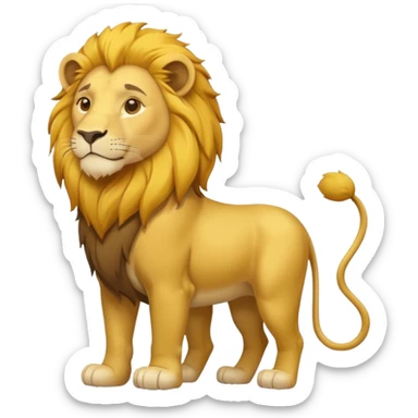 FULL BODY panthera leo male style wild, full flat  cute side profile design in 3d soft l centered composition cartoon style128x128 pixels
1 tail sticker
