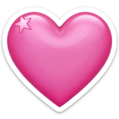 Pink Star Heart sticker