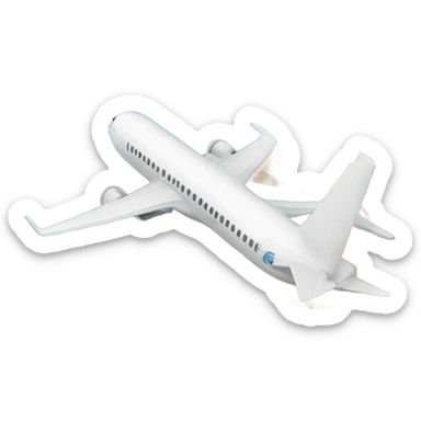 an airplane fliying around the world sticker