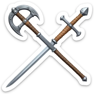 Viking weapons sticker