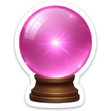 Pink glowing crystal ball sticker