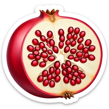 pomegranate emoji sliced sticker