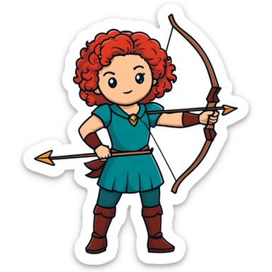 Merida from Brave, Disney sticker