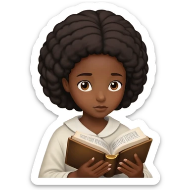 dark black girl reading the bible  sticker
