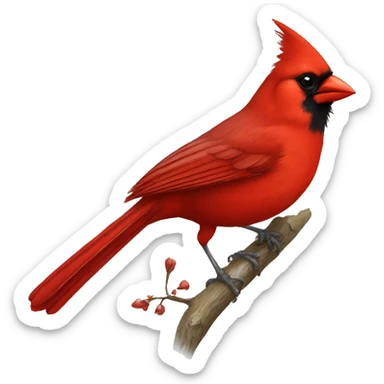 Red cardinal bird sticker
