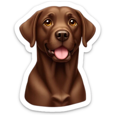 labrador chocolate sticker