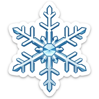 Snowflake sticker