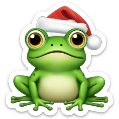 Frog christimas sticker