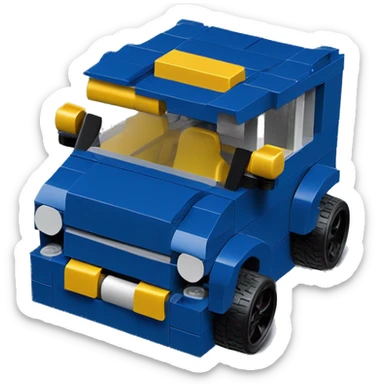 Lego wide-body dark blue Cardstock Papercraft fr-s racecar sticker