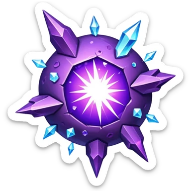 Space purple meteor sticker