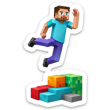 Minecraft parkour sticker