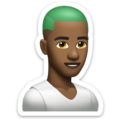 frank ocean green buzz cut sticker