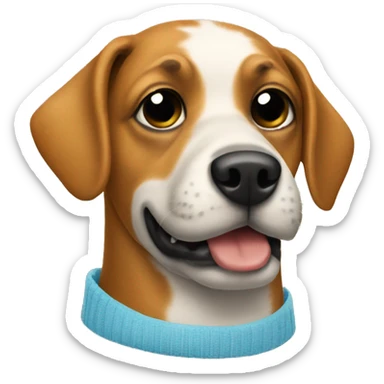 Dog wearing a ski mask sticker