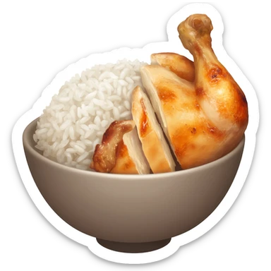 Chicken and rice sticker