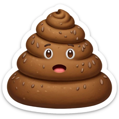 A poop farting sticker