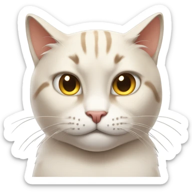 Male cat with huge muscles smirking sticker