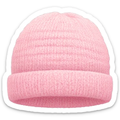 Light pink beanie by itself sticker