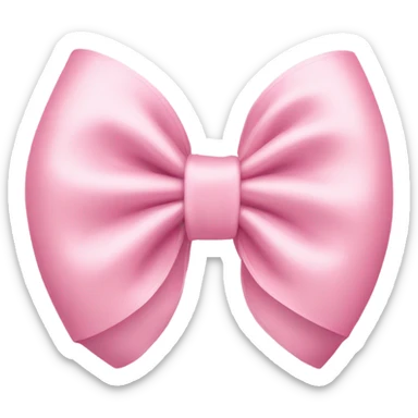 light pink bow on light pink bow sticker