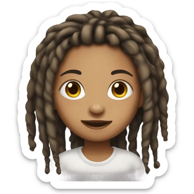 girl with dreads sticker