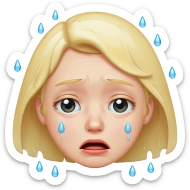 cry face sticker