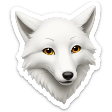 white fox sticker