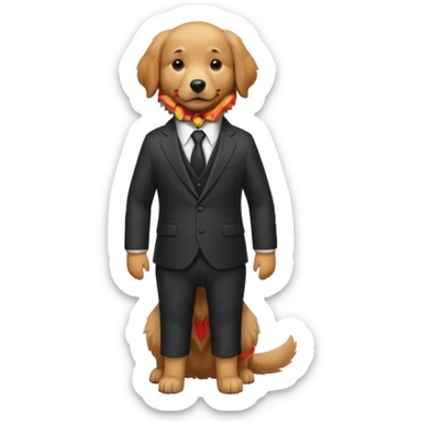 The dog went in a suit
 sticker