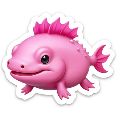 Anthropomorphic axolotl  sticker