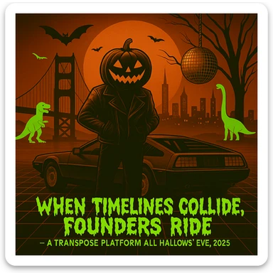 make the dinosaurs a neon green, create a font where the letters look like melting spooky sticker