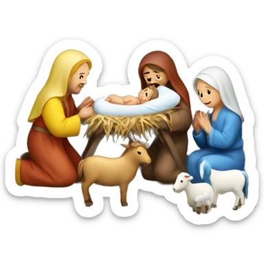 nativity scene Ukraine sticker