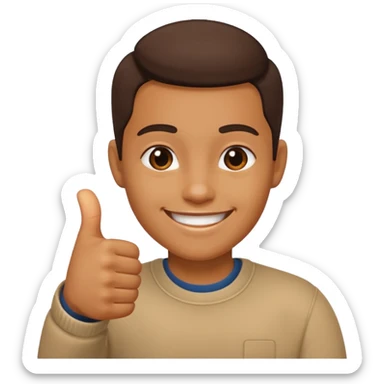 Persona de color con el pulgar arriba sticker