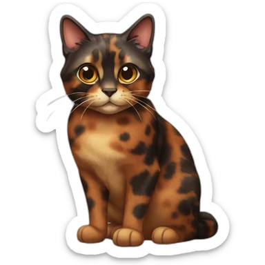 Tortoiseshell cat sticker