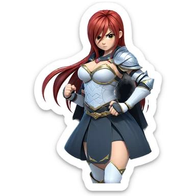 confident warrior girl portrait sticker
