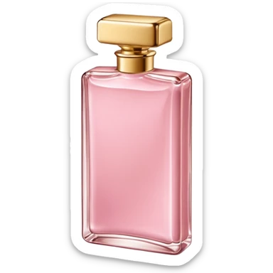 A light pink chocolate bar shaped perfume bottle   sticker