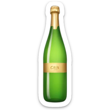 bottle with cava logo sticker