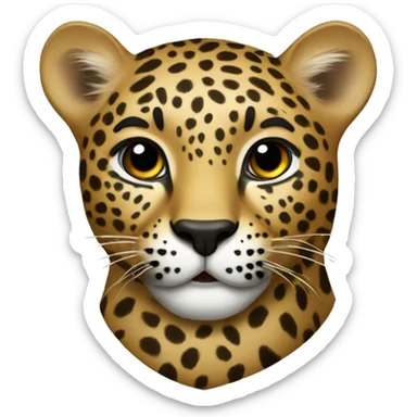 leopard heart sticker