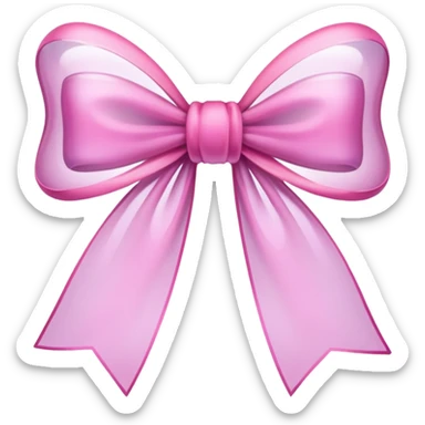 bow pink with ghost sticker