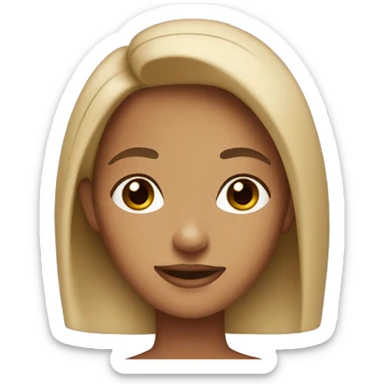 tanned girl dark blonde with brown eyes and big nose sticker