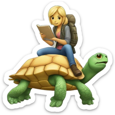 L'autre sur une tortue sticker