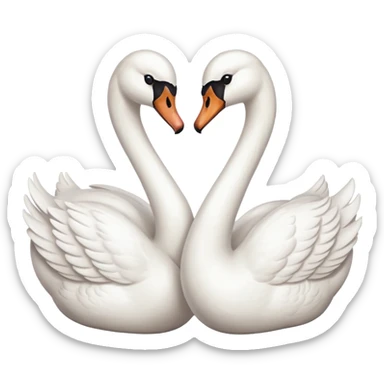 Swan couple love sticker