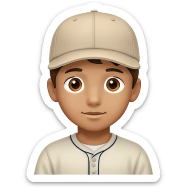 boy wear  backwards baseball cap sticker