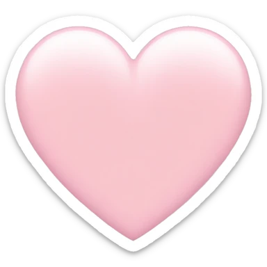 light pink heart emoji sticker