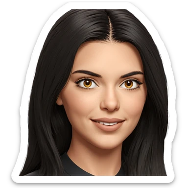 smiling girl portrait in focus sticker