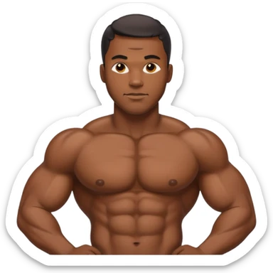 Giant big booty black oily man  sticker