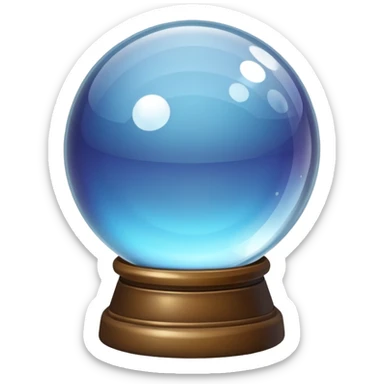 A crystal ball sticker